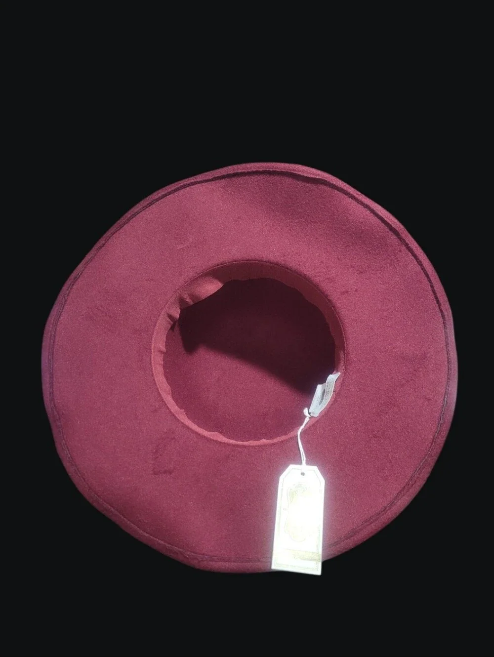 Mud Pie Morgan Felt Hat with Tassel in Burgandy